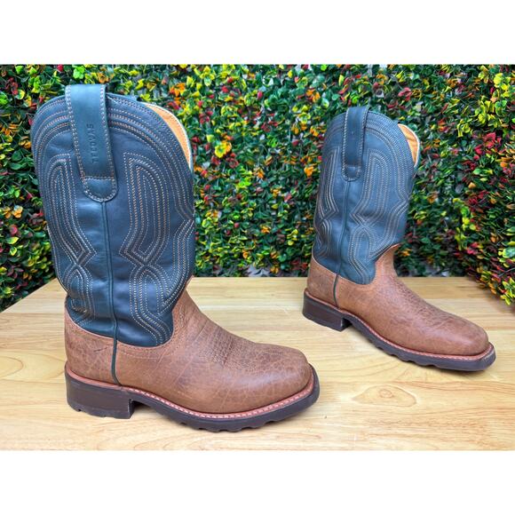 Tecovas The Midland Square Toe Cowboy Boots Shoes Bovine Leather Western Mens 7D main image 6
